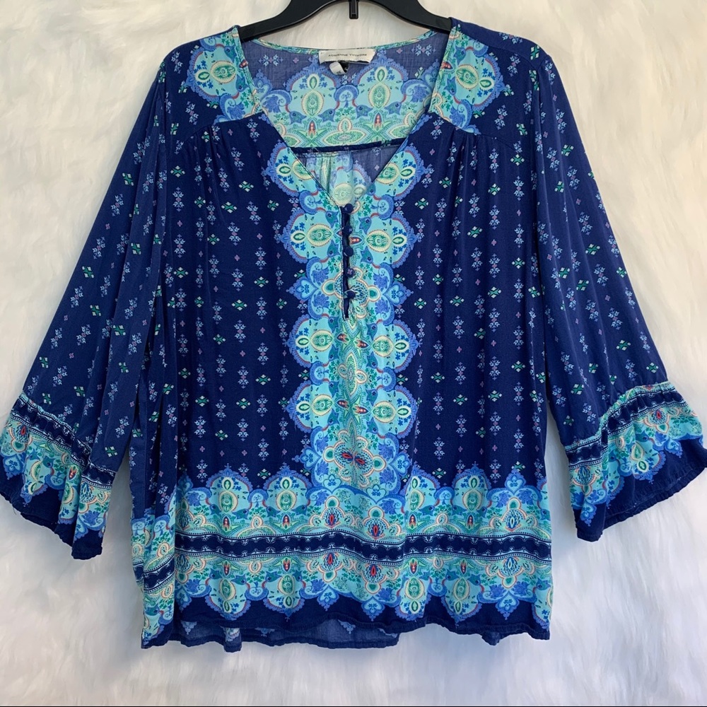 Adrienne Vittadini Print Blouse
